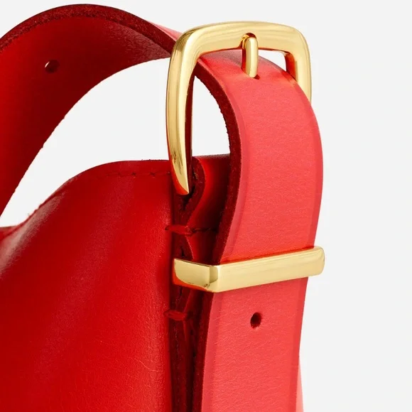 Mini leather bucket tote crossbody - Picture 3 of 7